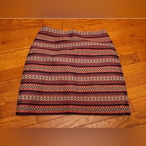 Ann Taylor LOFT Multicolor Striped & Patterned Skirt Women's Size 4 EUC